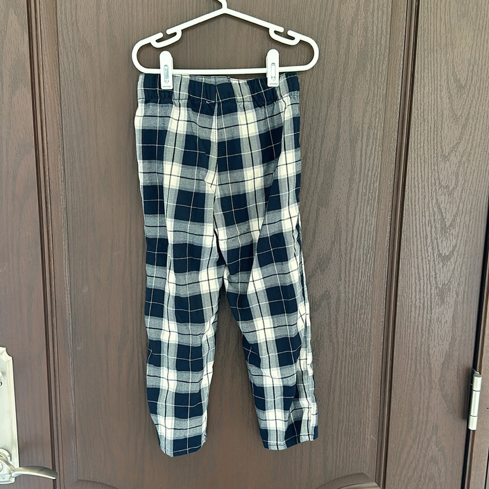3/$15 H&M Plaid Pull-On Pants Size 5T Blue Gray Checkered Casual Kids Pants - Picture 3 of 5